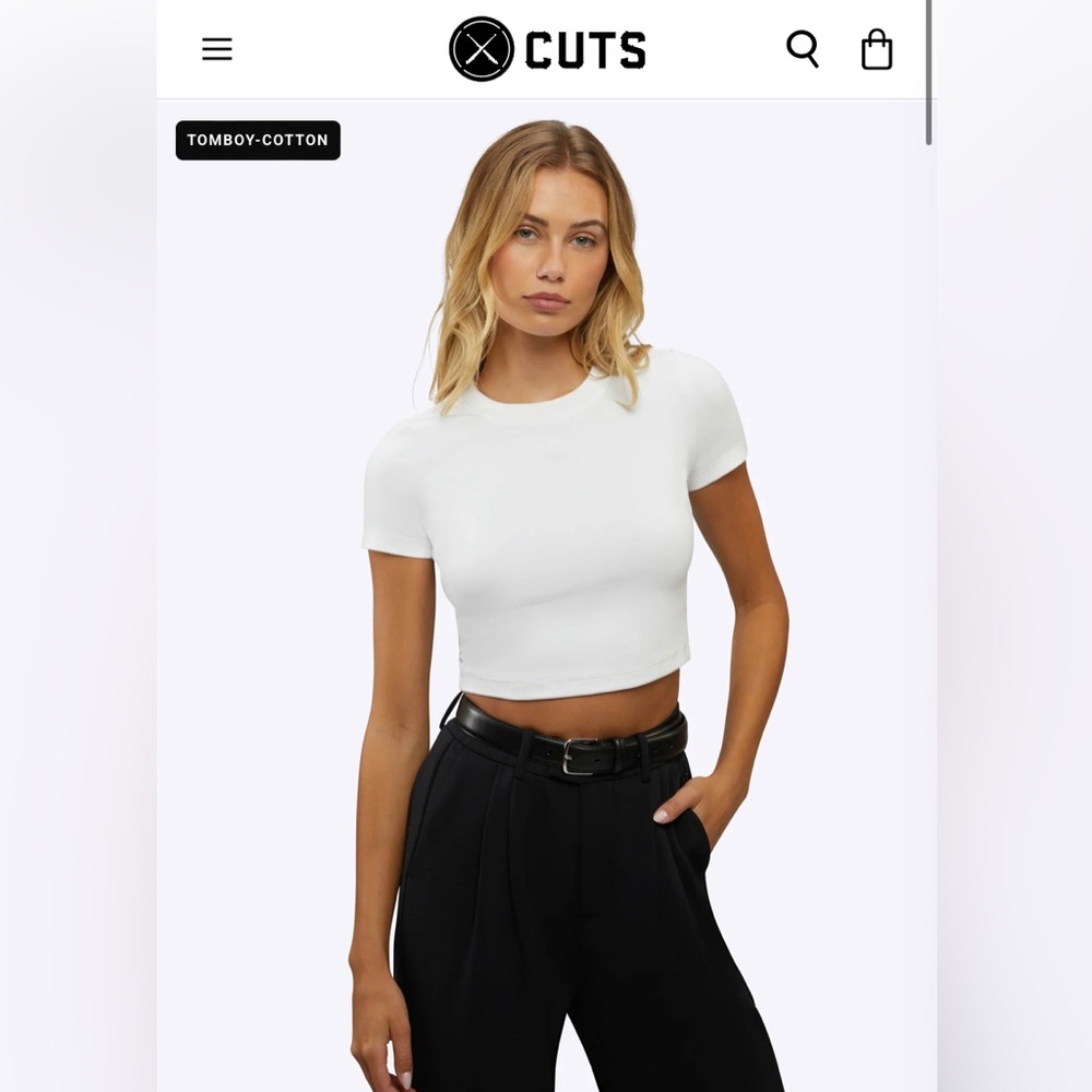 CUTS women’s Tomboy Tee Cropped